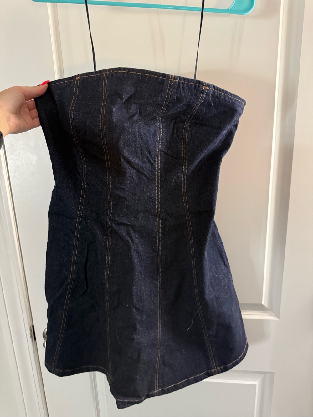 New Abercrombie Strapless Denim Dress